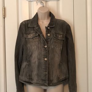 Washed out gray jean jacket